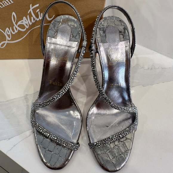 Rosalie 100 mm Crystal Embellished Slingback Sandal - Picture 2 of 7